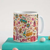 Love Date Party Eiffel Tower Drinks Paris Beige Coffee Mug